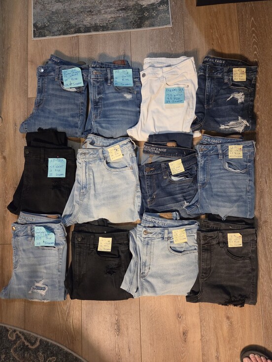 American Eagle Outfitters Denim - 11 Pair American Eagle Outfitters One Pair Old Navy (White) Size 12